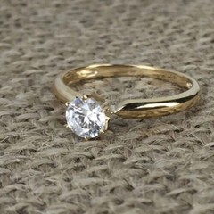 1.50 Ct White Diamond Art Deco Antique Vintage Wedding Ring 14K Yellow Gold FN