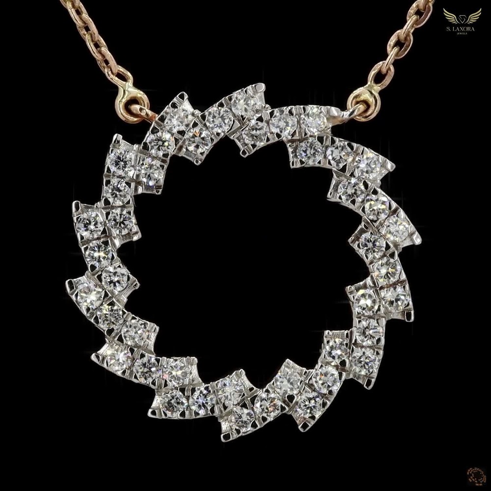 Lab Created Diamond 0.50ct Pendant Necklace Rose Gold Plated Gift