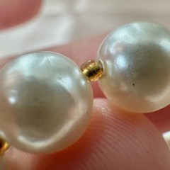 Vintage 56″ Long Faux Pearl AB Crystal Rope Necklace Gold Tone Aurora Borealis