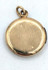 Vintage Gold Filled Locket Pendant Round Etched Photo Charm A Z 1/20 12K GF