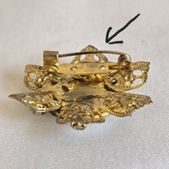 VTG Costume Jewelry Flower Brooch Lot 20 Gold Silver Tone Rhinestone etc. Signed