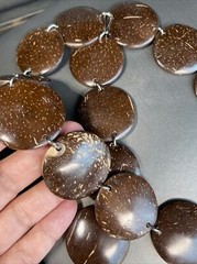 Vintage Belt or Necklace Estate Jewelry Pre-Owned Coconut Shell Any Size to 40″