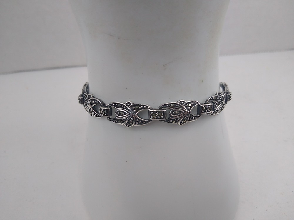 Vintage Sterling Silver 925 Elegant Link Bracelet 6.5” 11.75g