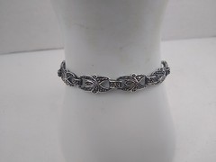 Vintage Sterling Silver 925 Elegant Link Bracelet 6.5” 11.75g