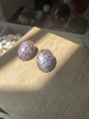 Matisse Renoir Copper Enamel Earrings Clip On Vintage 1950s