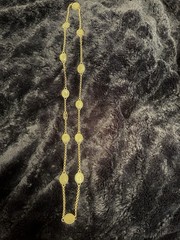 YSL Green Enamel Flapper necklace