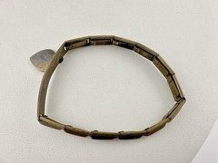 Antique Expansion ID Bracelet Etched Heart Charm 6.2in Repair Metal Unknown Read