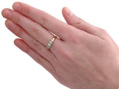 Vintage 0.80 Ct Diamond and 18k Yellow Gold Dress Ring