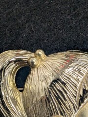 Vintage AJC American Jewelry Bubble Gum Girl Brooch Gold Tone Pink Bubble Signed