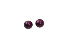 Pierced Earrings Purple Stud Vintage 93443