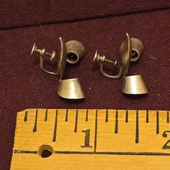 Vintage Sterling Silver 925 Clip on Screw-Back Earrings Twisted 1″ x 3/4″