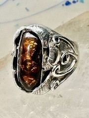 Navajo ring fire agate band size 5.50 sterling silver women