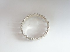 Vintage Hawaiian Sterling Silver Plumeria Eternity Band Ring Size 10
