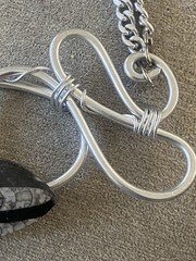 VTG Handmade Orthoceras Fossil Pendant Necklace Belt By Jeff Lieb Wearable Art