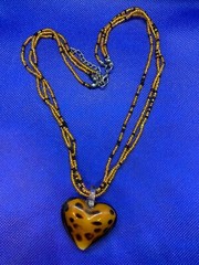 Heart Charm Jewelry Beaded Necklace Woman’s Girls