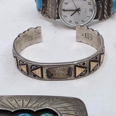 Lot Of (17) Native American High Quality Jewelry Pieces READ