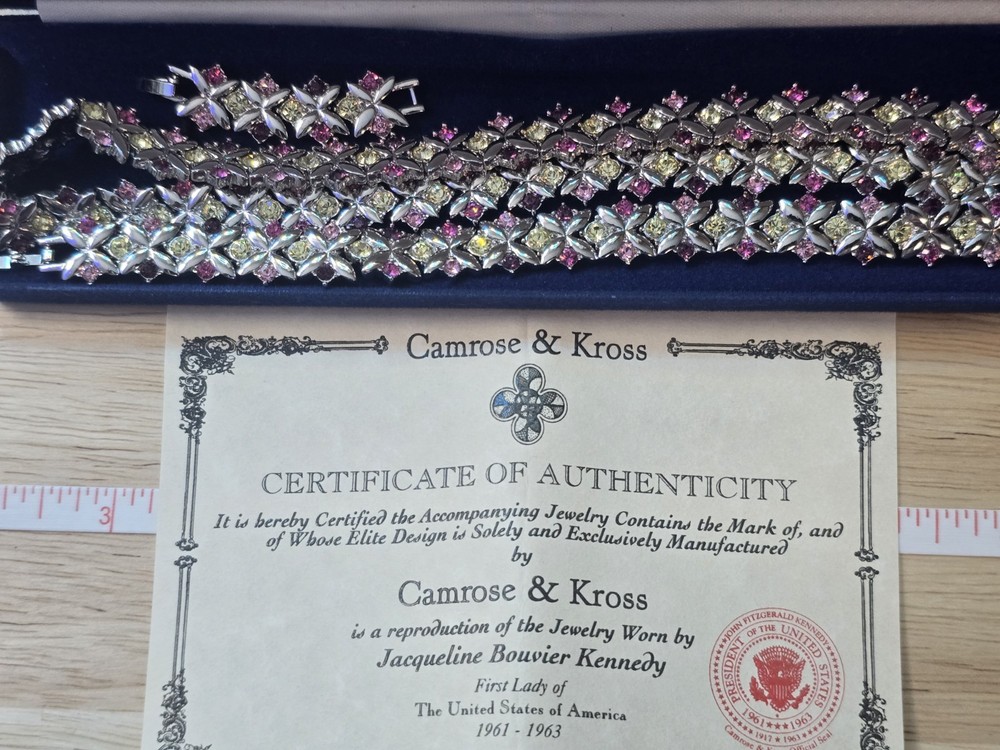 Camrose & Kross JBK J Kennedy Multi-Color Necklace Bracelet Extender Set Box COA