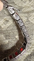 Antique Art Deco Watchenheimer Co Diamonbar Sterling Silver Bracelet 7 Inches