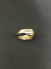 Ladies Vintage 925 Sterling Silver Gold-Tone Multi-Stone Ring – Size 10