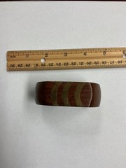 East Indian Rosewood and Brass Cuff Bracelet, One Inch opening