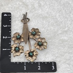 Vintage Pot Metal Brooch Flower Pin Oversized Large 4″