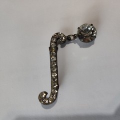 Vintage Clear Rhinestone Flower Brooch Pin Silver Tone ~ Beautiful!