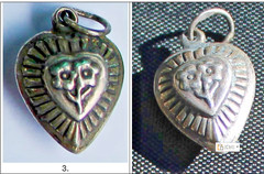 Vintage 1940s Sterling Silver Puffy Heart Charms WWII Sweetheart CHOOSE ONE