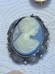 Cameo Vintage 800 Silver Ring, Brooches, Necklace & Earring Rings Judy Lee Group