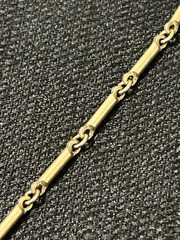 Antique Gold Tone Filigree Hand Painted Rose Faux Pearl Pendant Necklace 14”