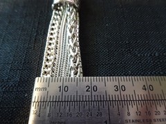 # 703–VINTAGE STERLING SILVER 11 STRAND BRACELET-925–BEAUTIFUL DIFFERENT