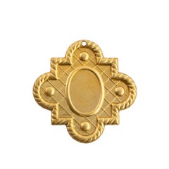 1 Hole Raw Brass Pendant with Vertical 14x10mm Setting (4)