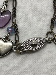 Vintage Glass Works Studio Glass & Silver Charms in Multi Colors Necklace 23