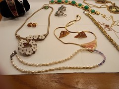 Large Lot Vintage Jewelry Trifari,925,Niello,