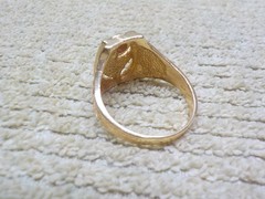 Vintage 14KT GOLD Horseshoe Ring 9.6 Grams Size 12 1/2
