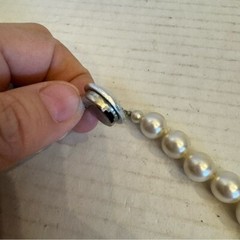 Vintage Japan Large Faux Pearl 10mm Beaded Strand 27″ Necklace Box Clasp Classic
