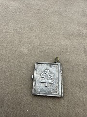 Vintage Mini Photo Holder Charm Pendant Book Bertrich Jewelry
