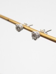 Estate $7000 1.50ct Si2 H Natural Diamond 18k White Gold Eternity Earrings