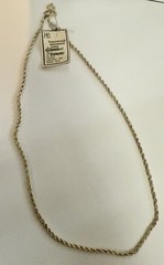 925 Sterling Silver Vintage Eastern Europe Rope Necklace -21″ -49cm -13.9g #1670