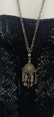 Tribal Boho Ottoman Style Ethnic Dome Lariat Necklace Vintage Tassel Statement