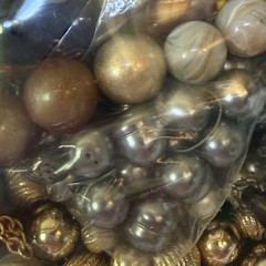 Vtg Craft Jewelry Lot Over 5 LBS Repurpose Beads Gemstones Harvest AB 6/26 CL