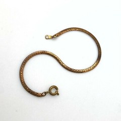Vintage Brass Plated Snake Chain Bracelet (7 Inches) (FC43)