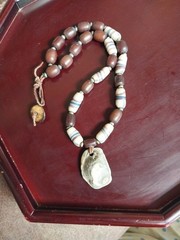 3 Vintage Beaded Necklaces – Tribal – Wood, Glass & Stone –