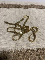 Vintage Monet Gold Tone Flat Square Link Chain Necklace 24”