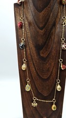 Joan Rivers Faberge Egg Necklace Collection 13 Different Vintage Charms 28 in
