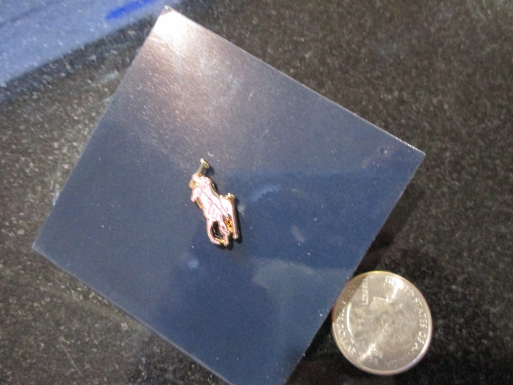 Ralph Lauren Pink w/gold accents horse pin Collector’s Brand new no box