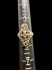 Vintage Sterling Silver Marcasite Ring Art Deco Size 5.5
