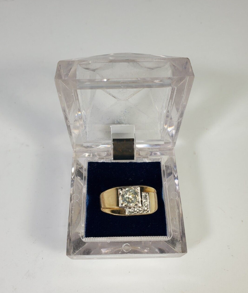 18KT H.G.E Vintage Gold Plated Costume Ring with Case