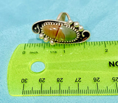 Picture Jasper Ring Sterling Silver Size 7.5 Vintage – American Made