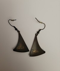 Vintage Sea Gems Celtic Lands Cloisonne Enamel Earrings