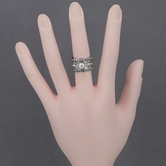 Vintage Shube’s for Silpada Sterling Pearl 5 Stackable Ring Set R1068 HTF Sz 6.5